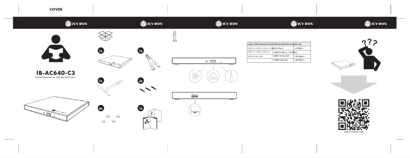 Page 1 de la notice Manuel utilisateur Icy Box IB-AC640-C3