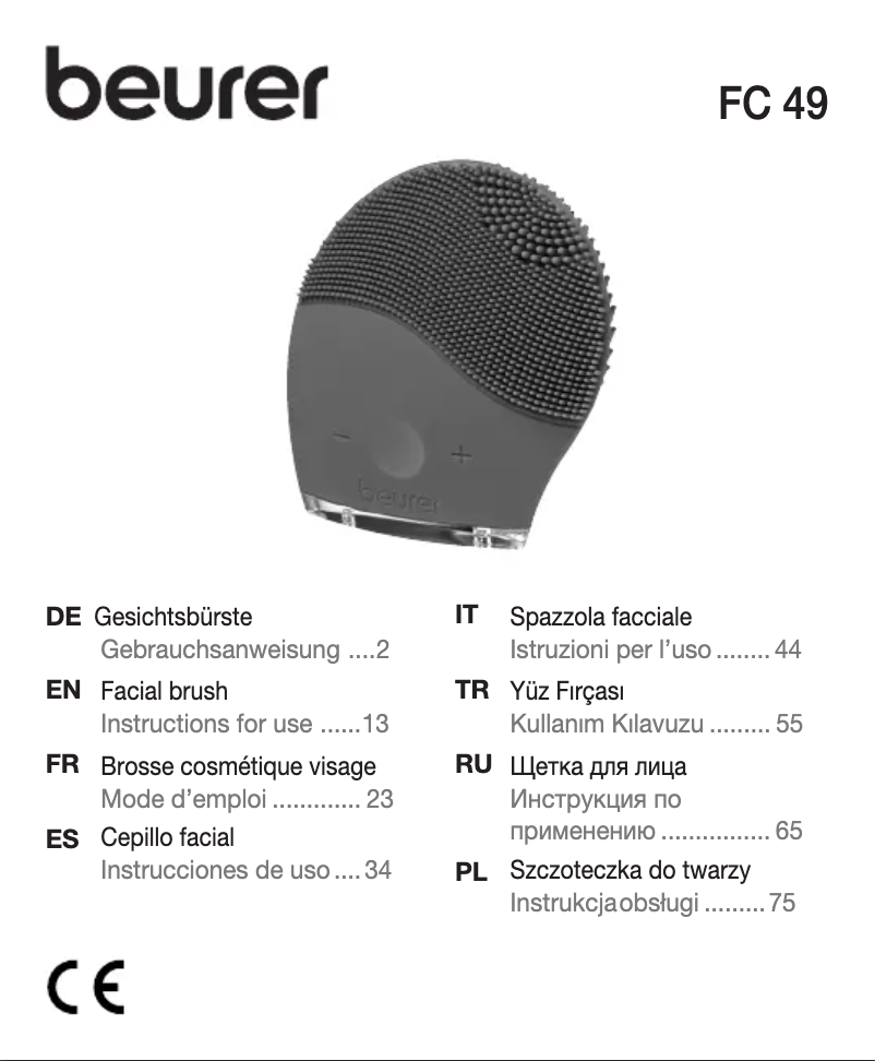 Page 1 de la notice Manuel utilisateur Beurer FC 49