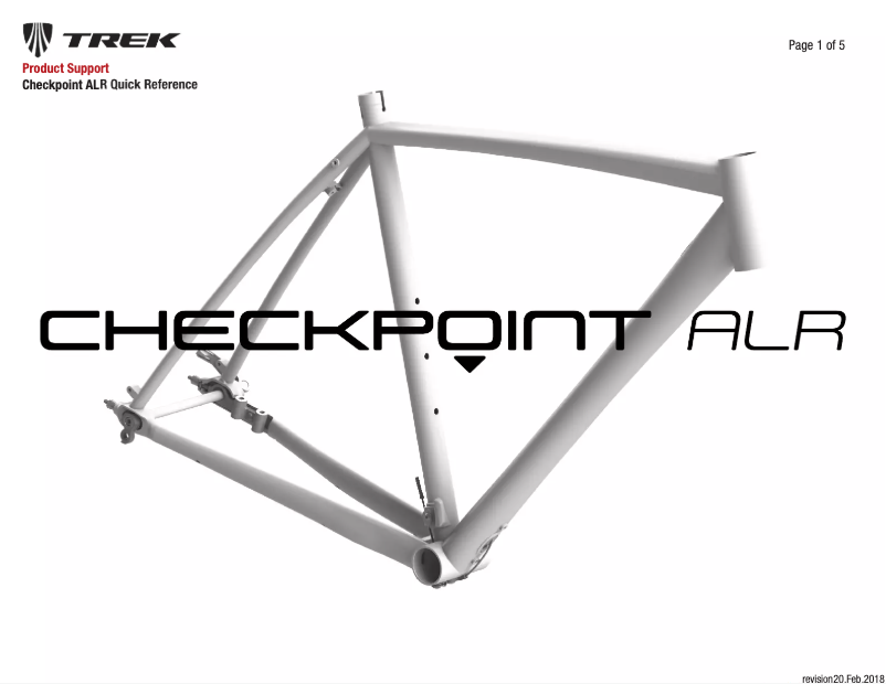 Page 1 de la notice Guide de démarrage rapide Trek Checkpoint ALR 5