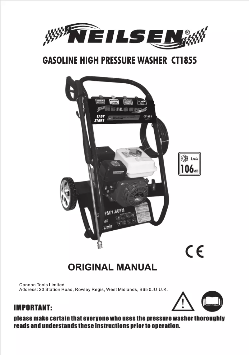 Page n°1 - Manuel utilisateur Neilsen CT1855