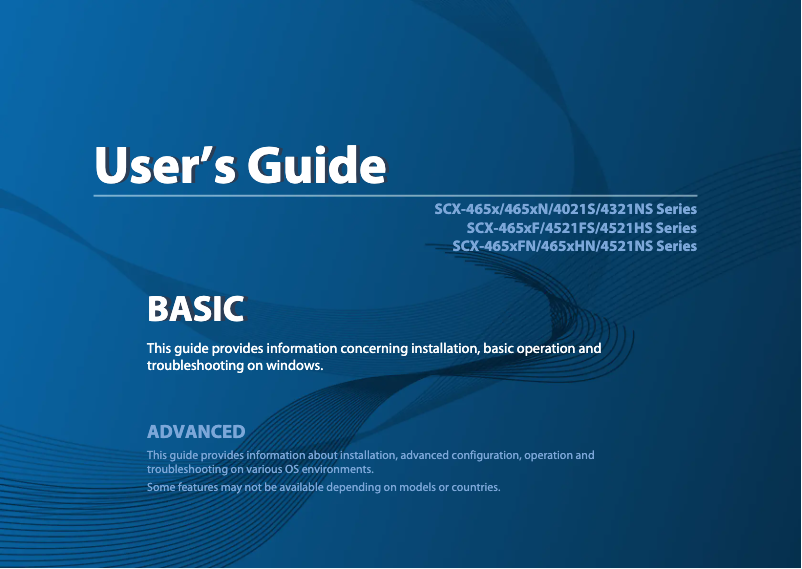 Page 1 de la notice Manuel utilisateur Samsung SCX-4655F