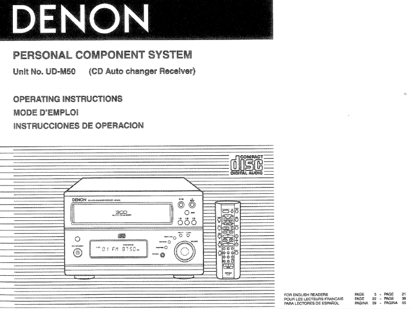 Página 1 del manual Manual de usuario Denon UD-M50