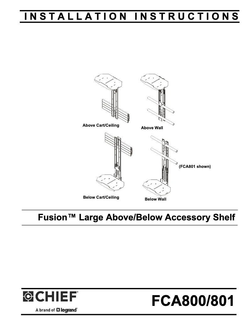 Page n°1 - Manuel utilisateur Chief FCA800