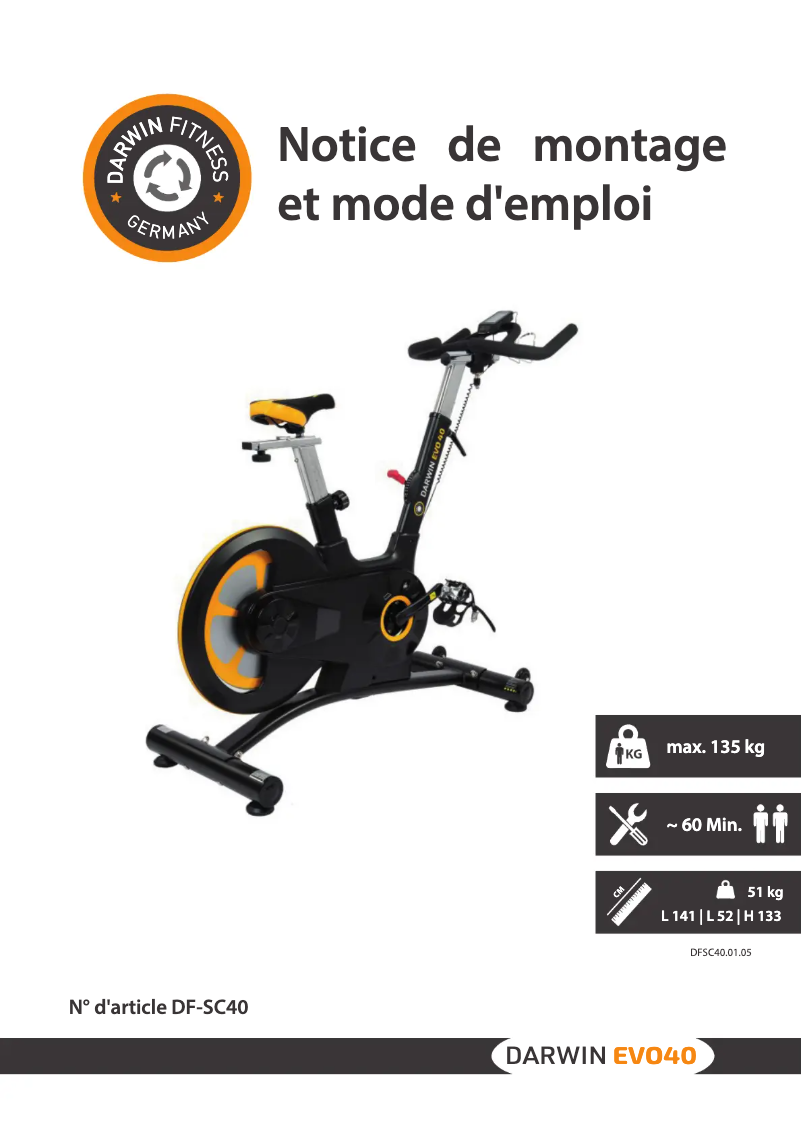 Page n°1 - Manuel utilisateur Darwin EVO 40