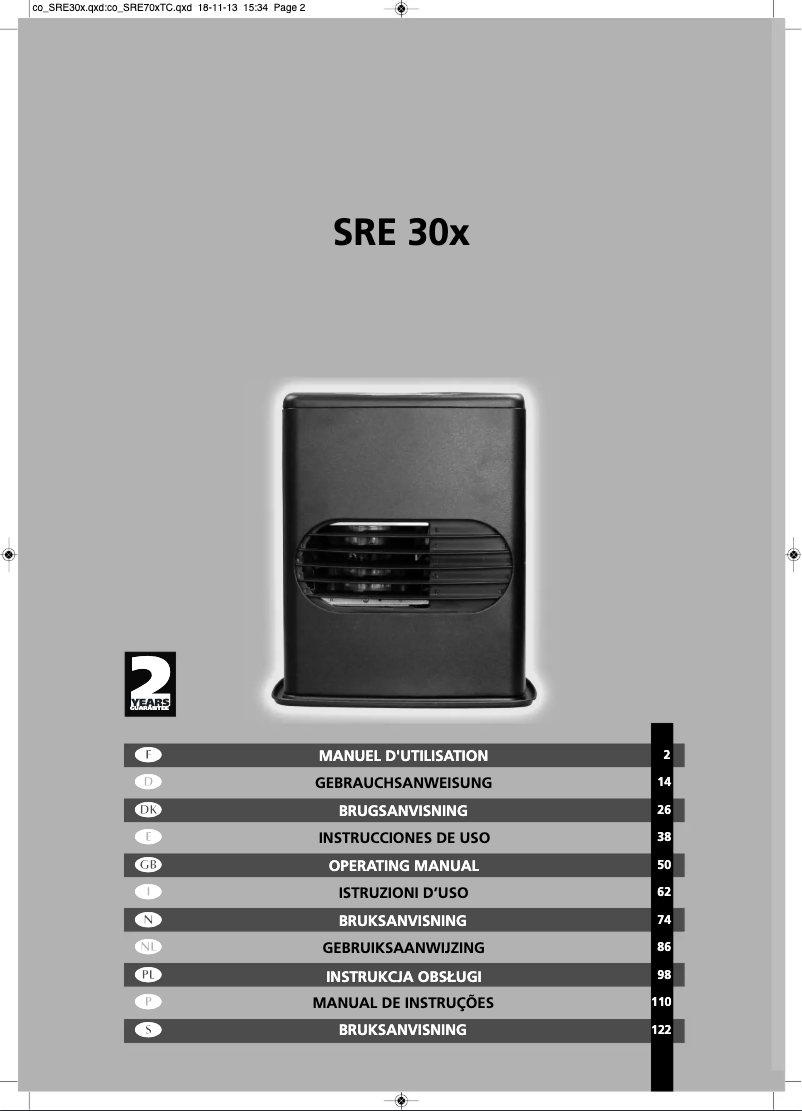 Página 1 del manual Manual de usuario Qlima SRE301