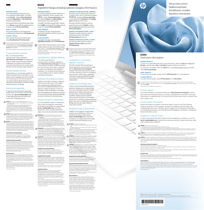 Page 1 de la notice Guide d'installation HP x360