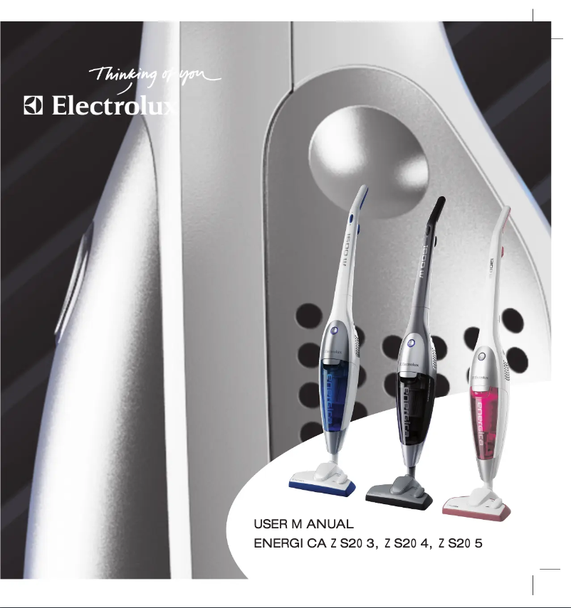 Page n°1 - Manuel utilisateur Electrolux Energica ZS205