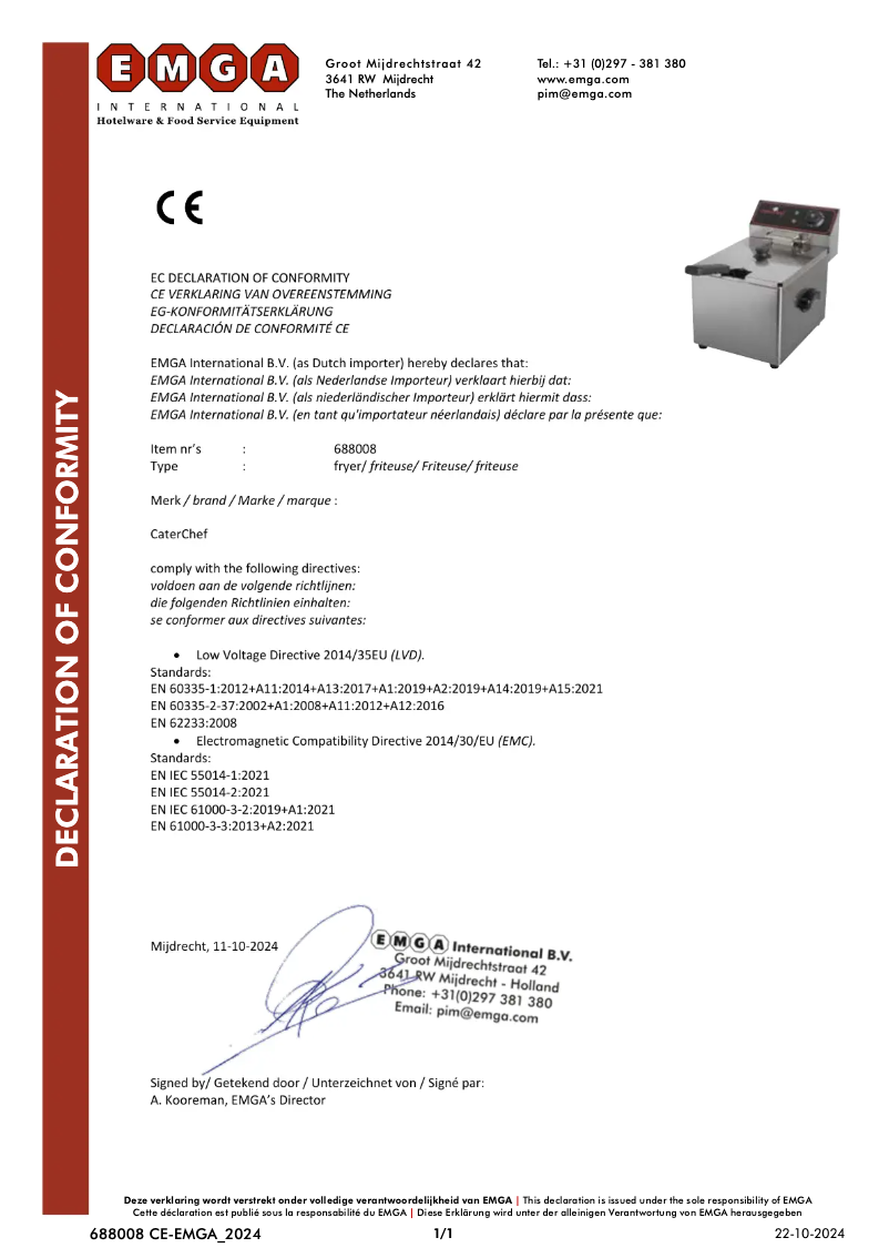 Página 1 del manual Manual de usuario CaterChef 688008