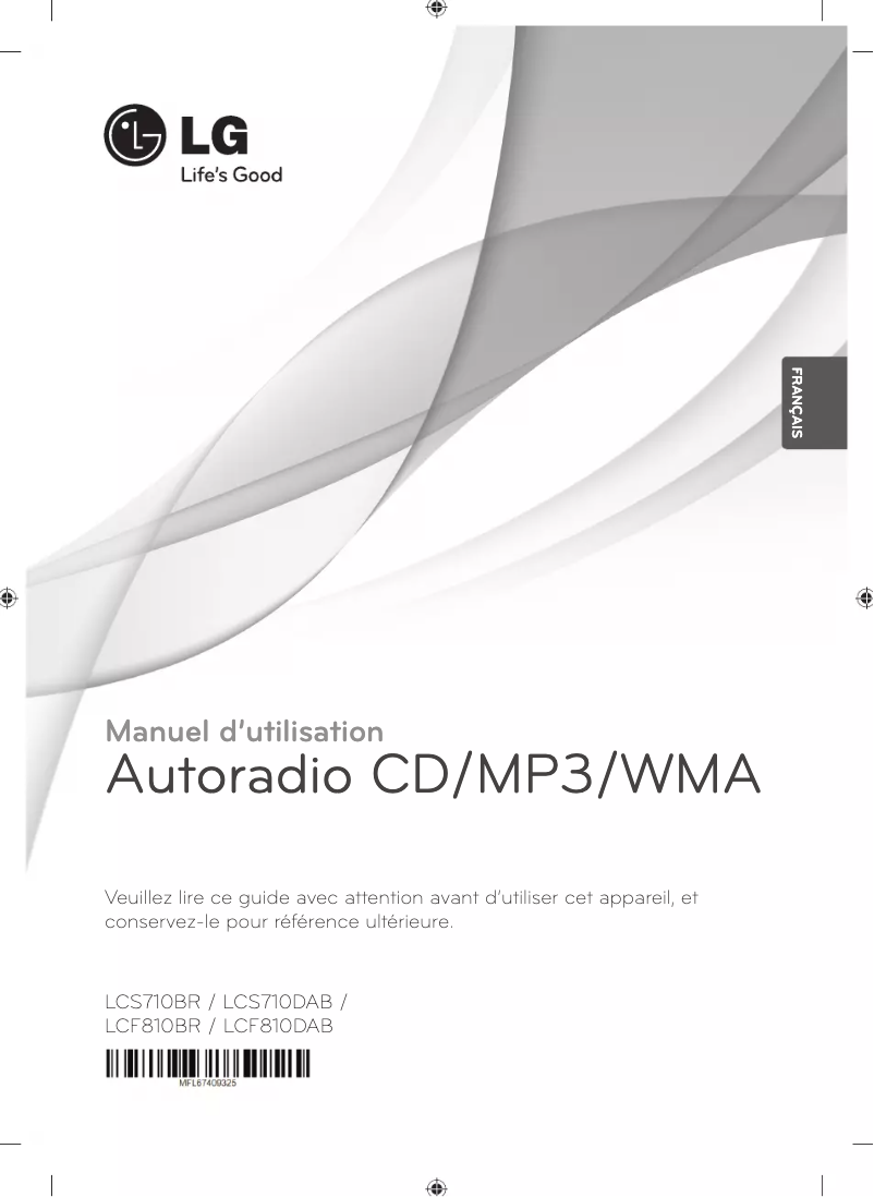 Page 1 de la notice Manuel utilisateur LG LCS710DAB