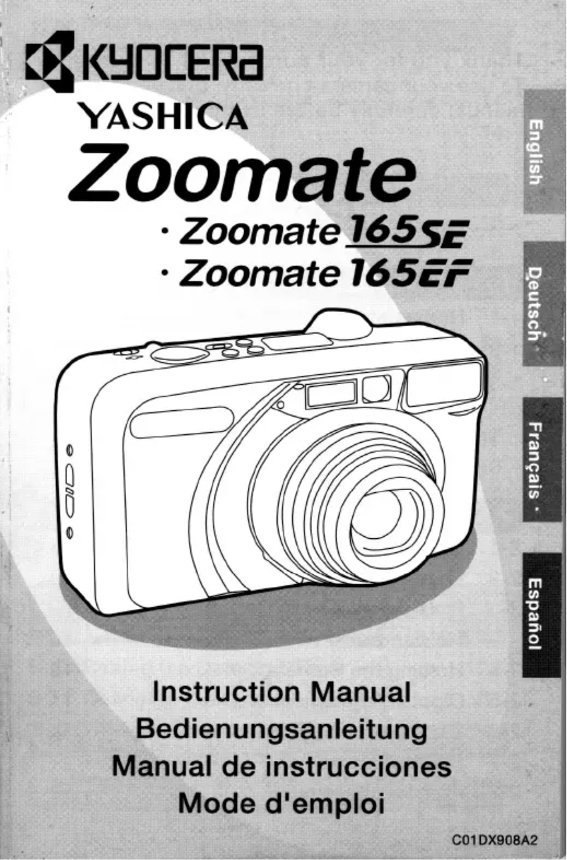 Image de la première page du manuel de l'appareil Zoomate 165SE