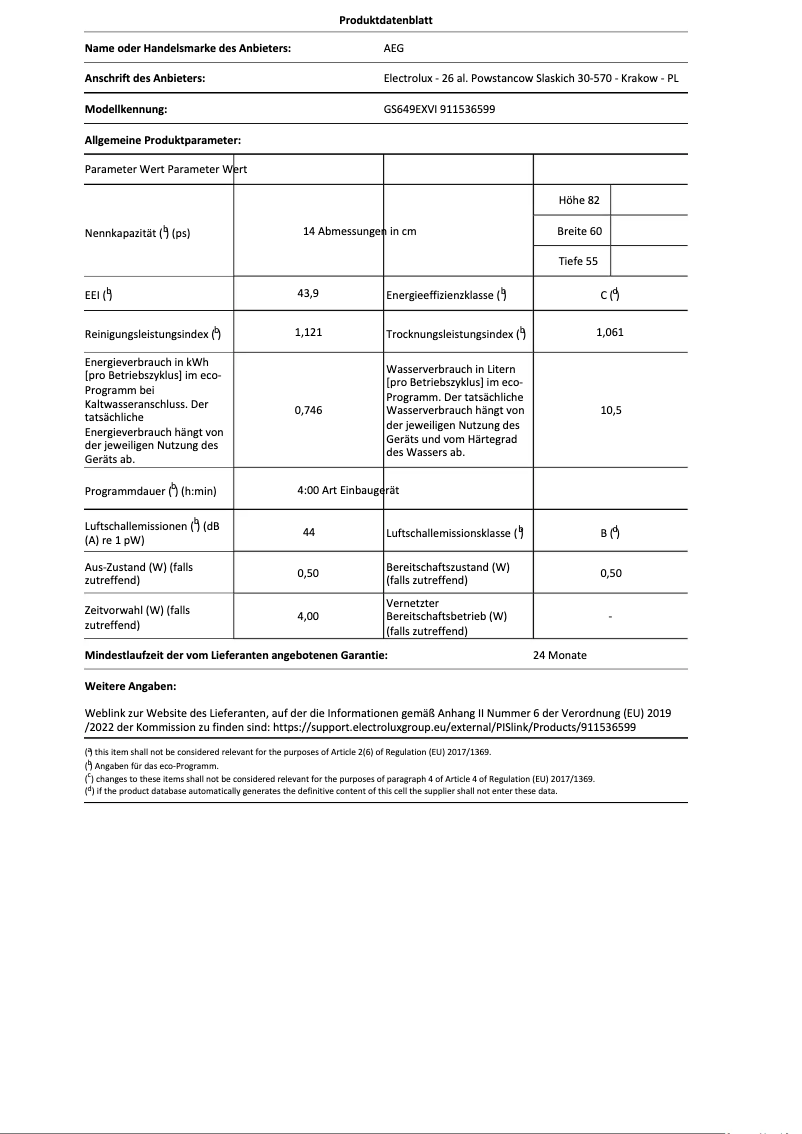 Image de la première page du manuel de l'appareil GS649EXVI