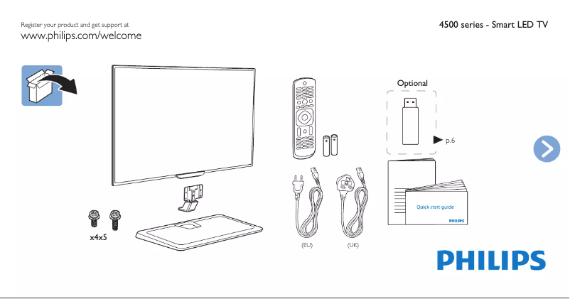 First page image of the manual for 32PHT4509