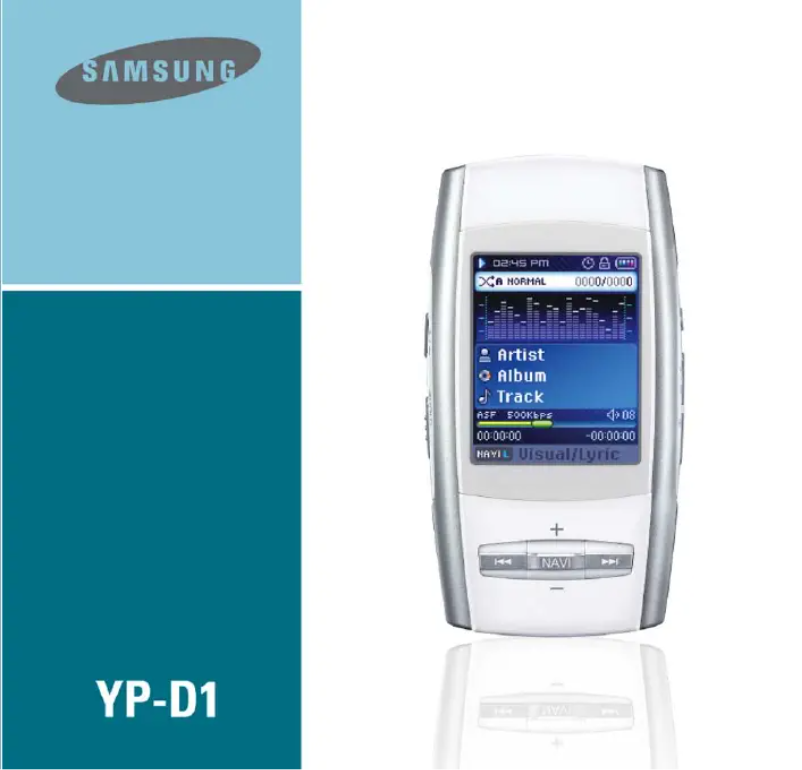 Image de la première page du manuel de l'appareil YP-D1Q