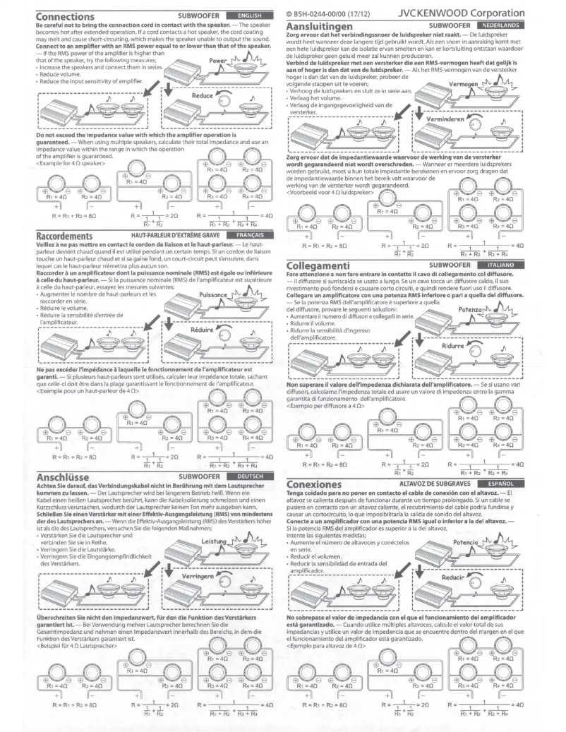 Page n°1 - Manuel utilisateur Kenwood Excelon KFC-XW1221HP