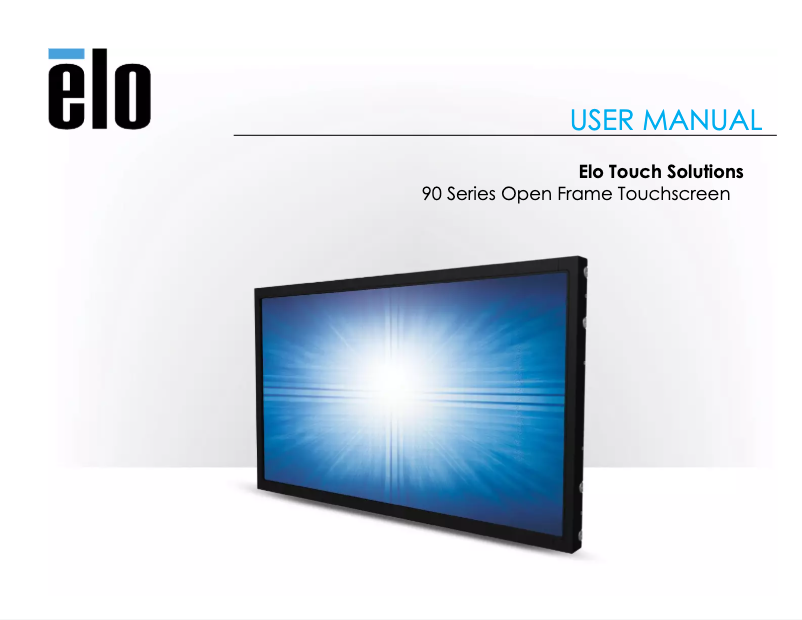 Page n°1 - Manuel utilisateur Elo Open Frame Touchscreen