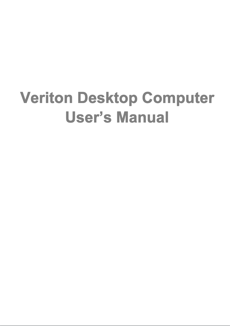Page n°1 - Manuel utilisateur Acer Veriton N4