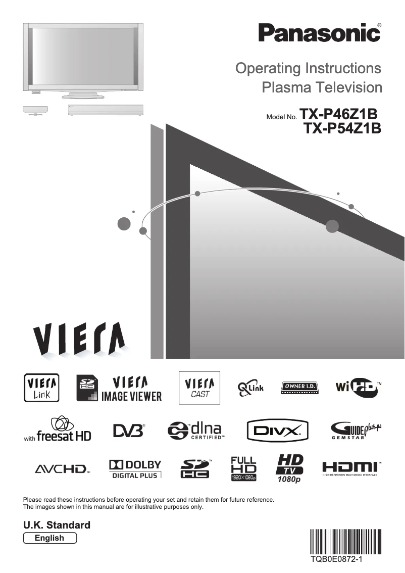 Página 1 del manual Manual de usuario Panasonic TX-P54Z1B