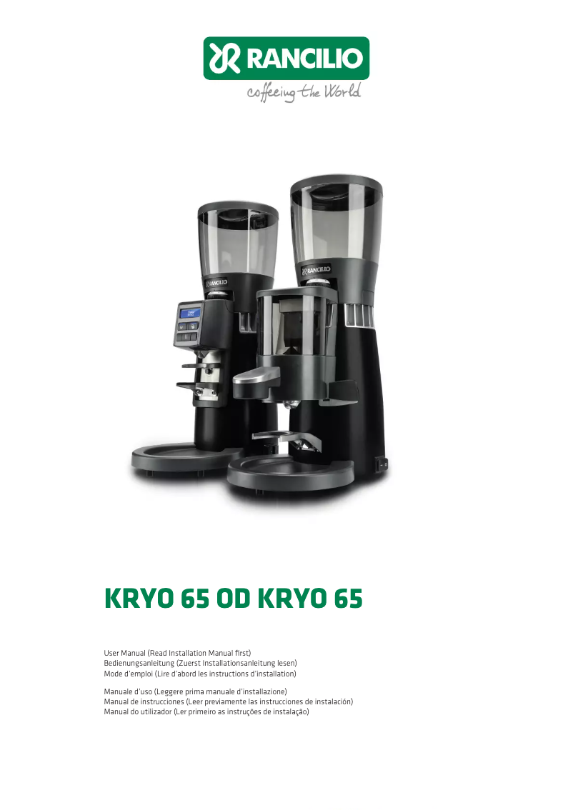 Image de la première page du manuel de l'appareil Kryo 65