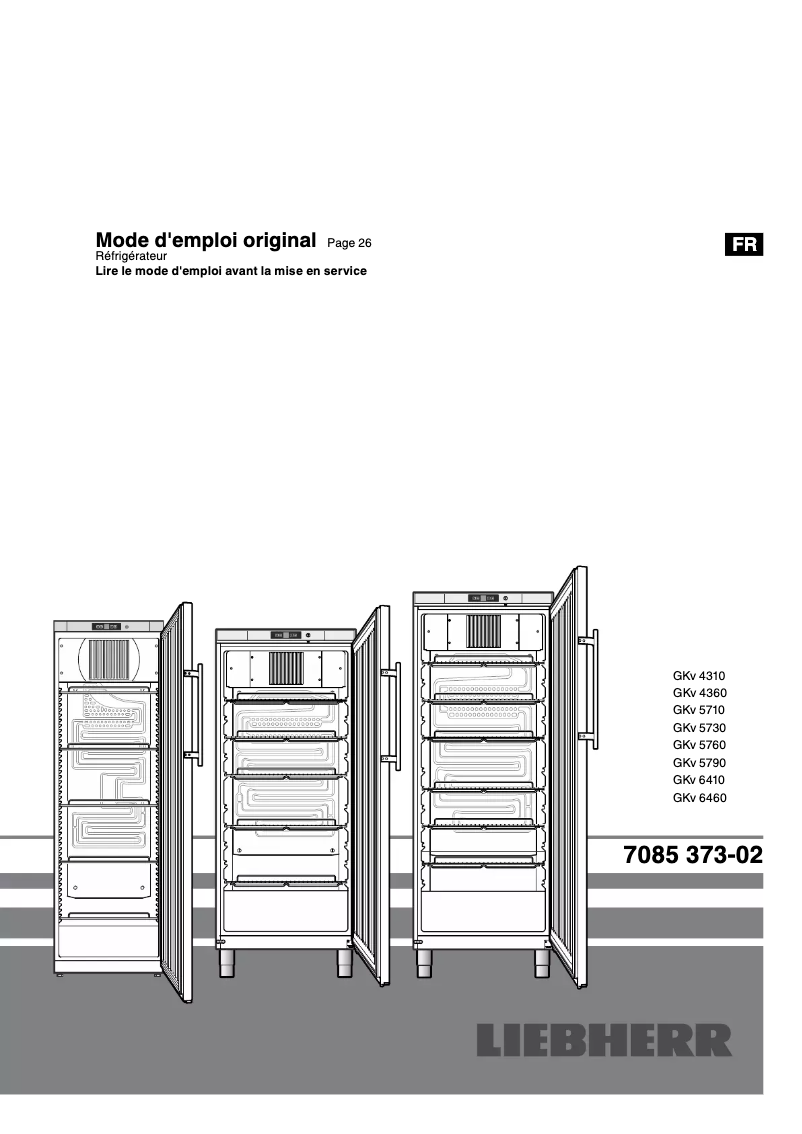 Page n°1 - Manuel utilisateur Liebherr GKv 4310