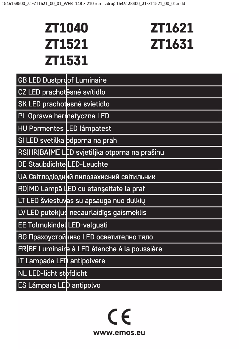 Image de la première page du manuel de l'appareil ZT1531