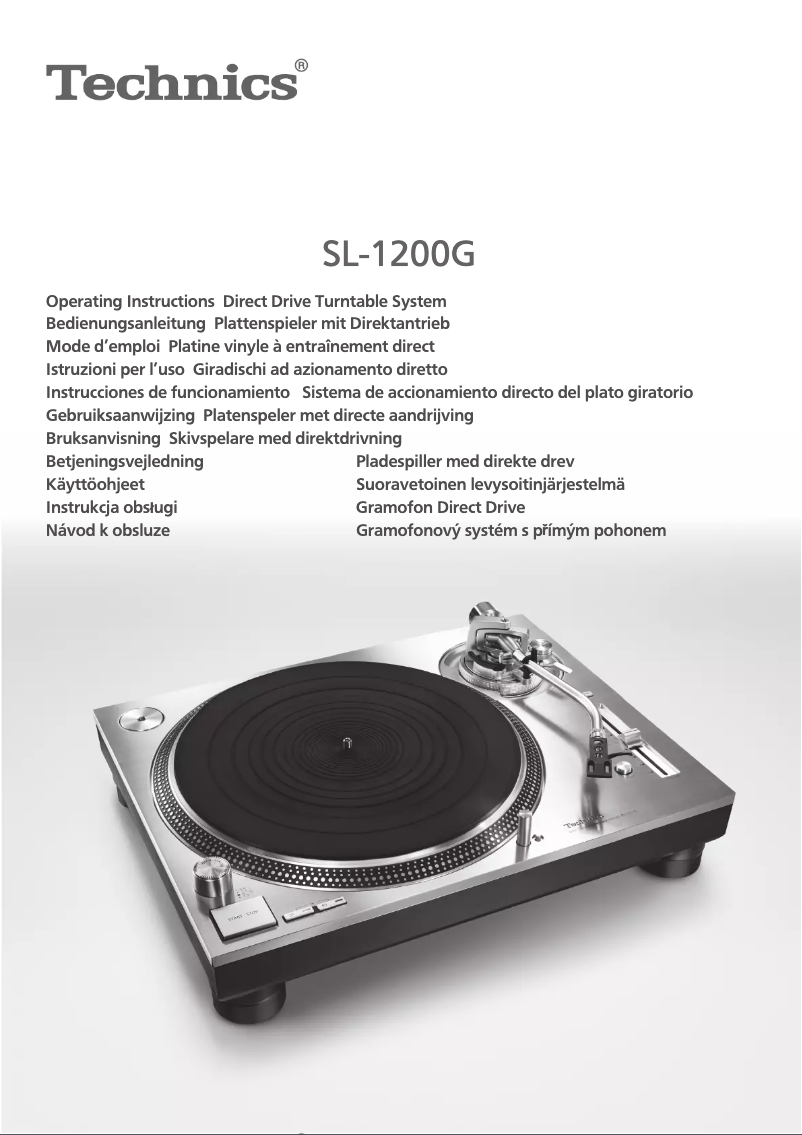 Página 1 del manual Manual de usuario Technics SL-1200GEG