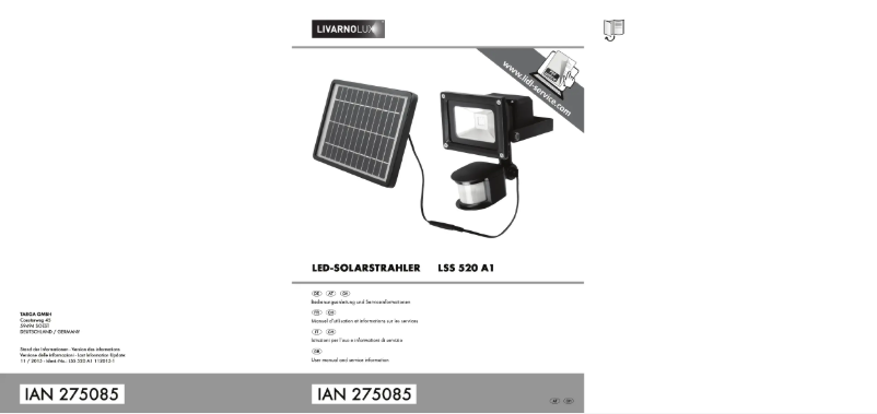 Image de la première page du manuel de l'appareil LSS 520 A1