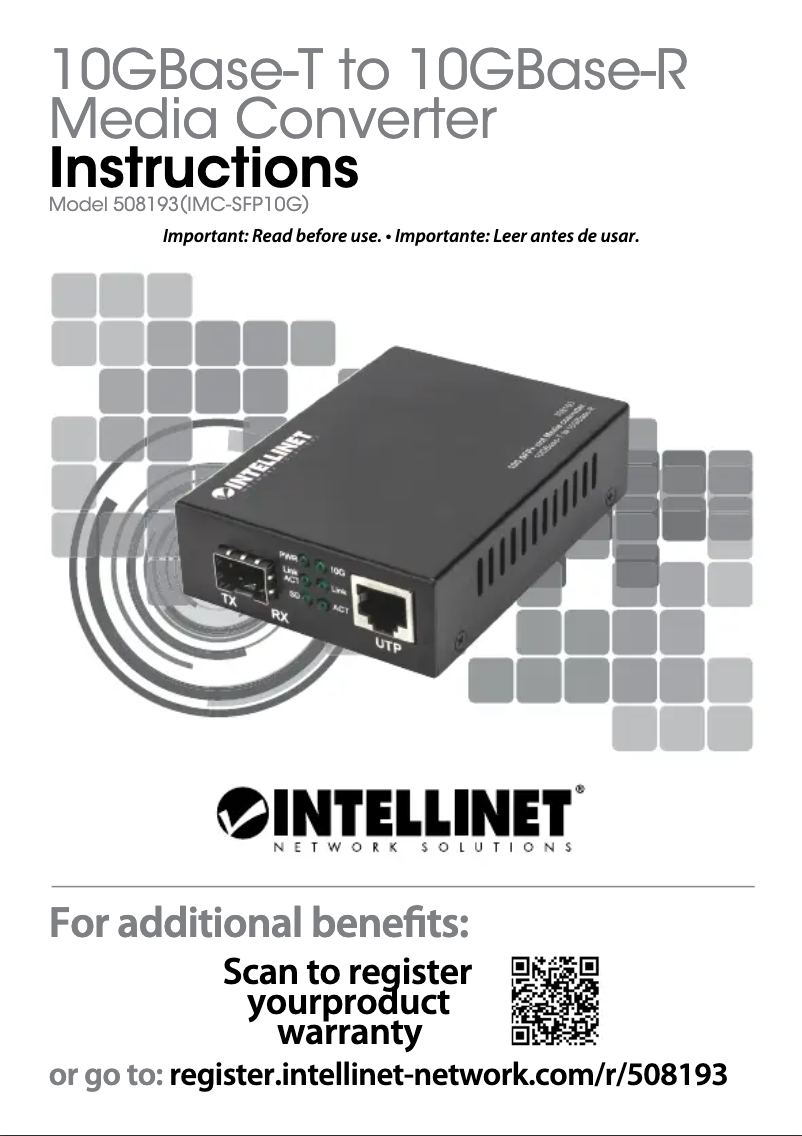 Page n°1 - Manuel utilisateur Intellinet 508193