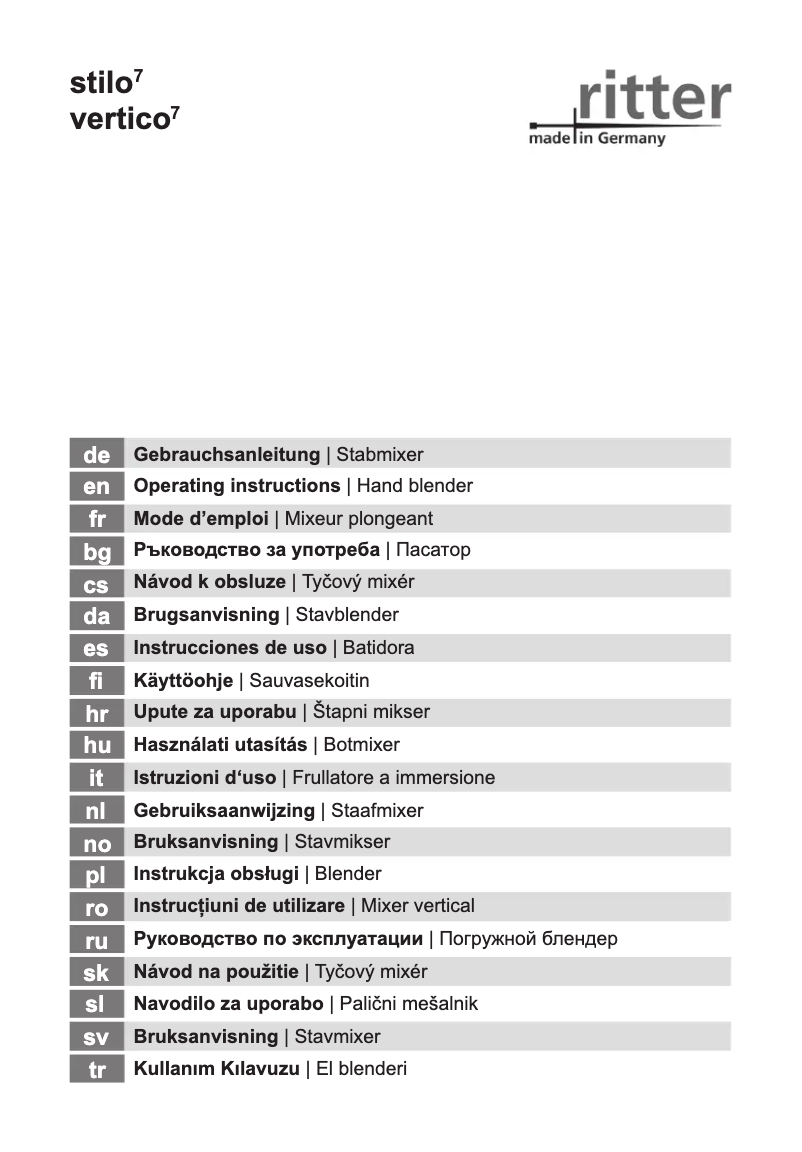 Image de la première page du manuel de l'appareil Stilo 7 Plus