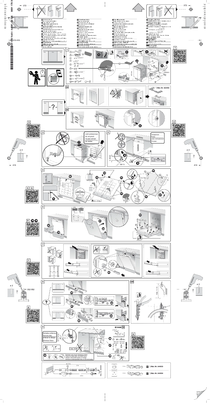 Page n°1 - Guide d'installation Bosch Serie 6 SPV53N00EU