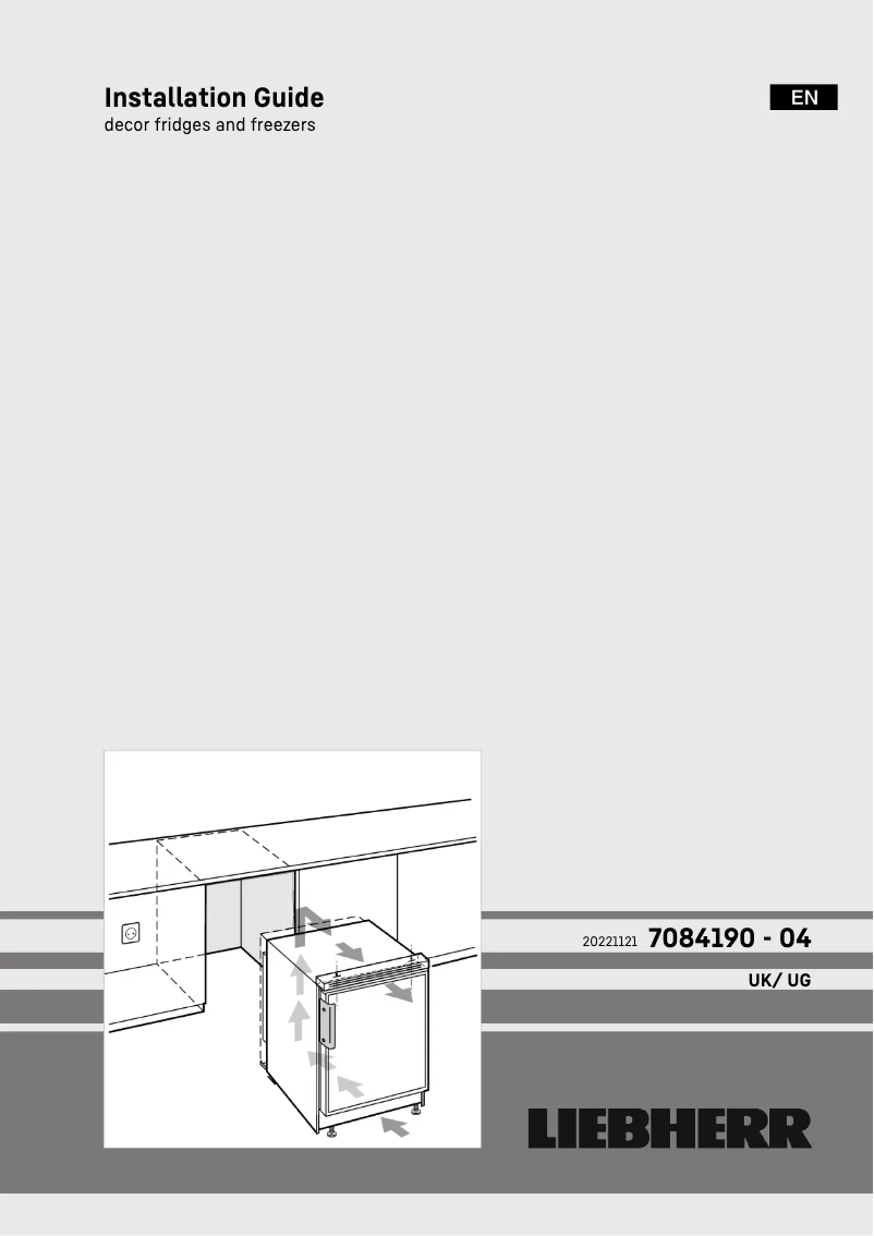 Page 1 de la notice Guide d'installation Liebherr UK 1414
