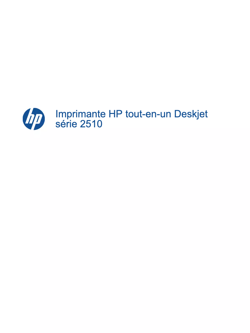 Image de la première page du manuel de l'appareil Deskjet 2510