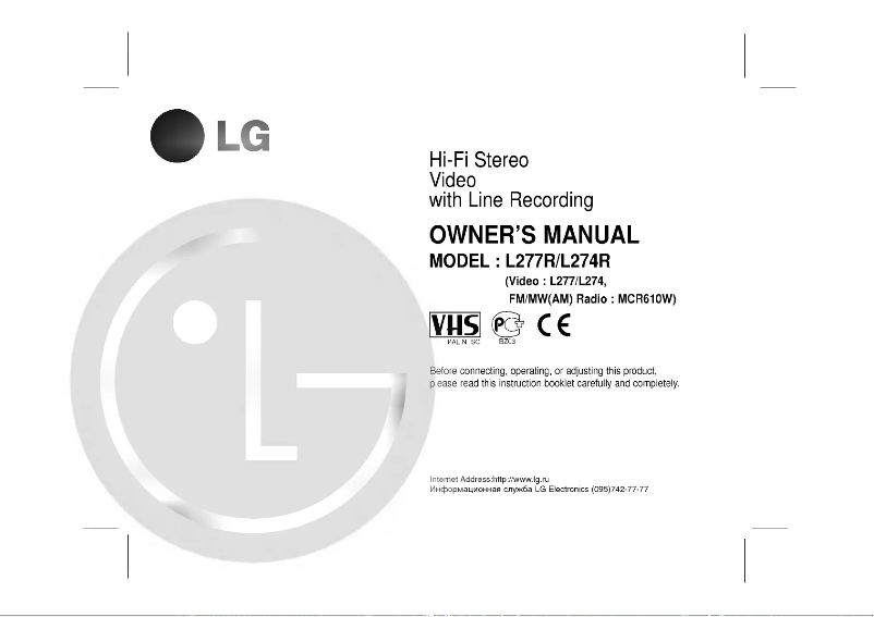 Page n°1 - Manuel utilisateur LG L277R