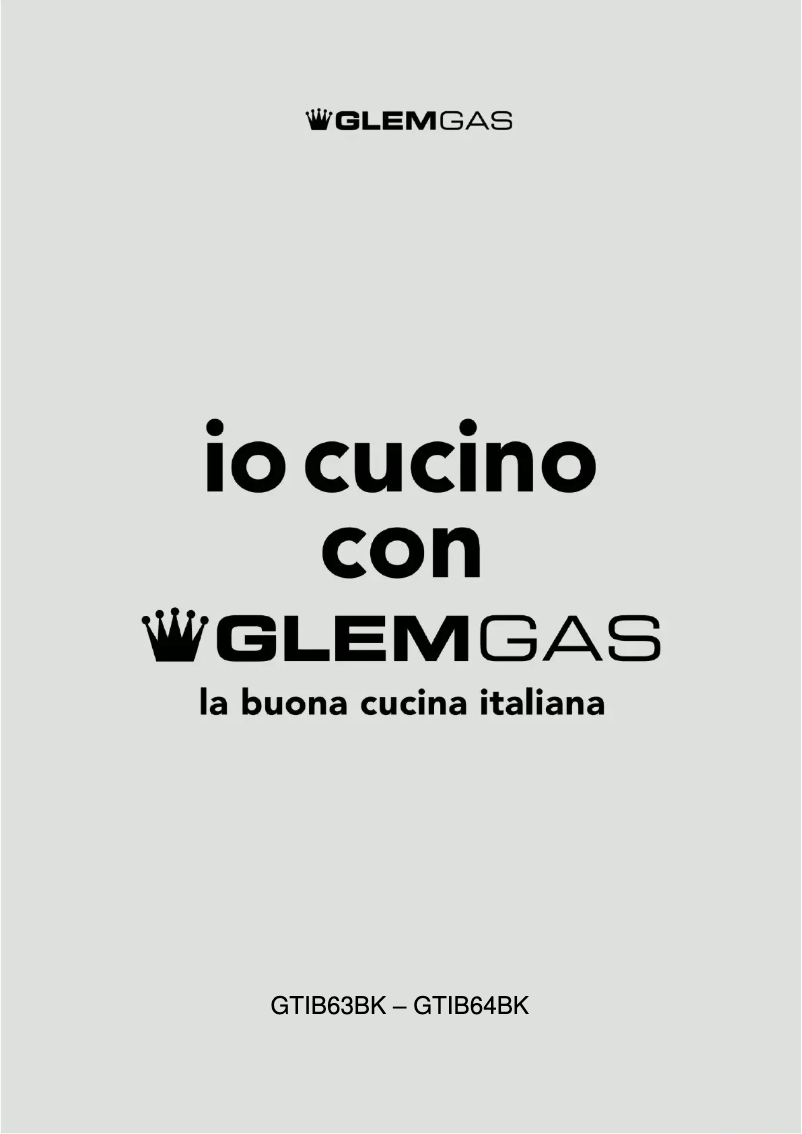 Page n°1 - Manuel utilisateur Glem Gas GTIB63BK