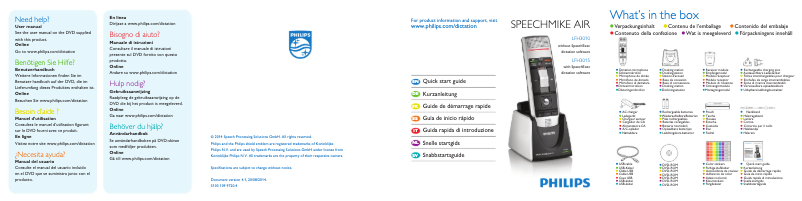 Page 1 de la notice Manuel utilisateur Philips SpeechMike Air LFH3015