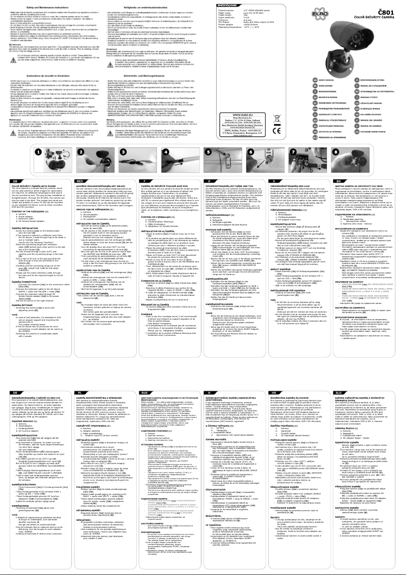 Page 1 de la notice Manuel utilisateur Elro C801