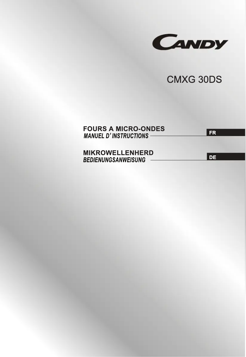 Page 1 de la notice Manuel utilisateur Candy CMXG 30DS