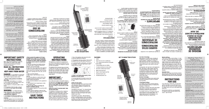 Page 1 de la notice Manuel utilisateur Conair BC178RBCR