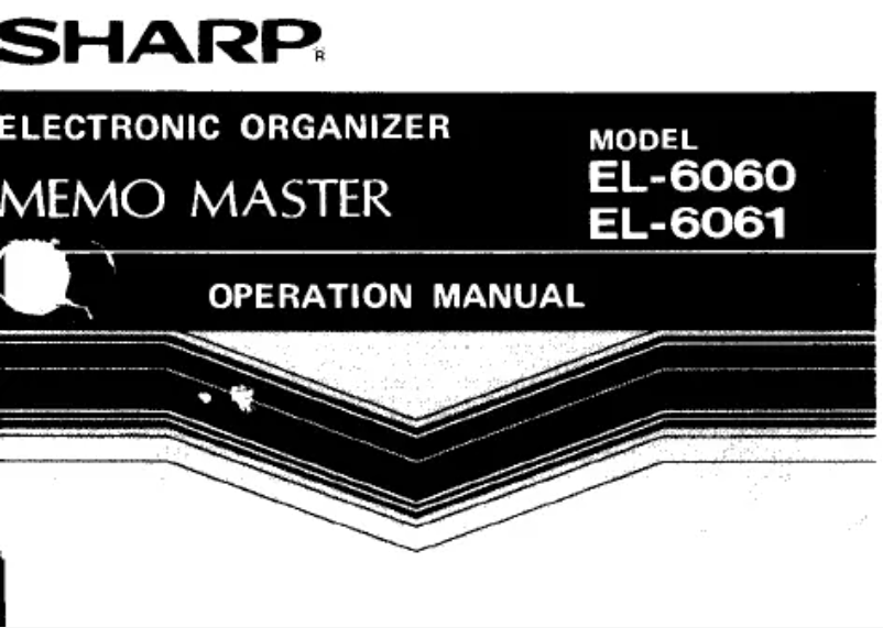 Página 1 del manual Manual de usuario Sharp EL-6061