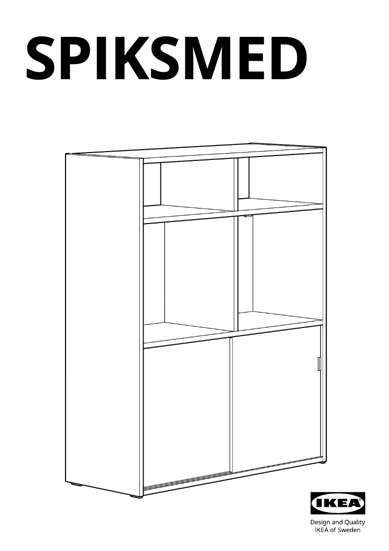 Page 1 de la notice Manuel utilisateur Ikea SPIKSMED 205.655.16