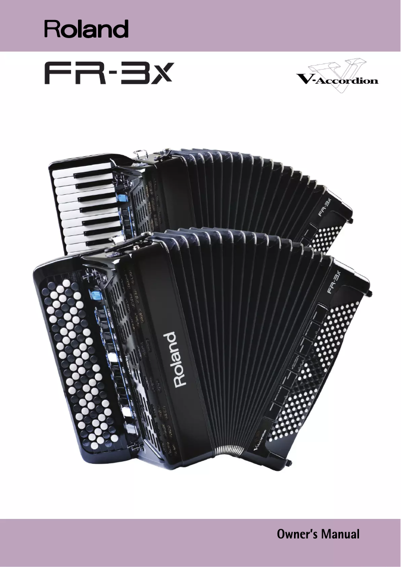 Page 1 de la notice Manuel utilisateur Roland FR-3x