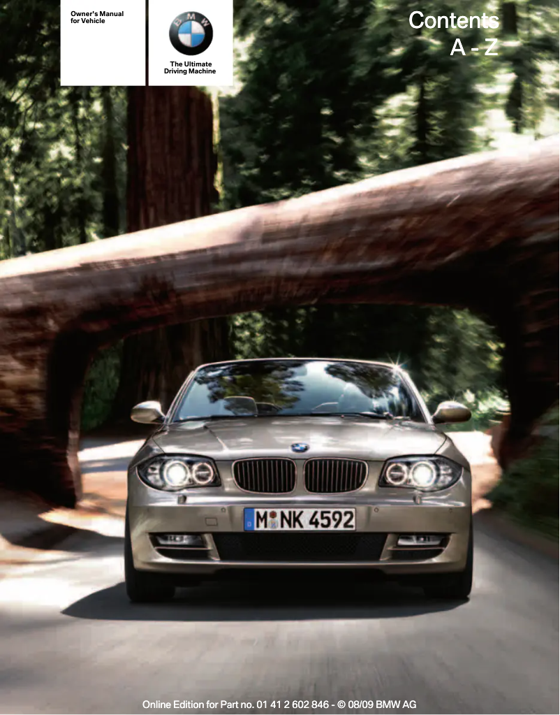 Page 1 de la notice Manuel utilisateur BMW 1 Series (2010)
