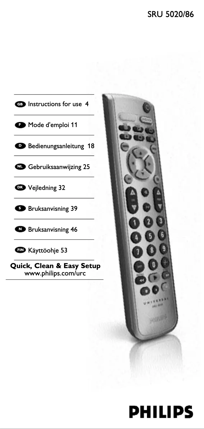 Image de la première page du manuel de l'appareil SRU5020