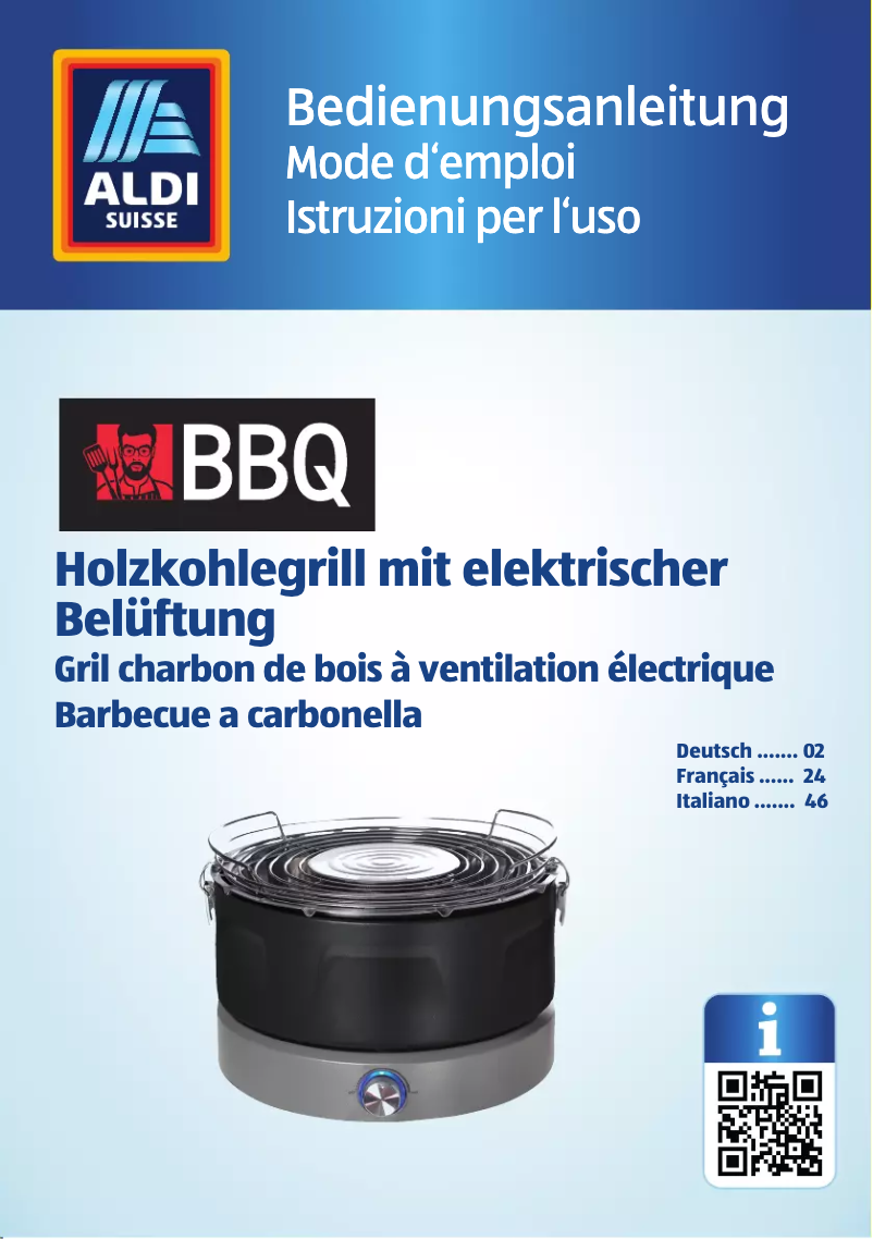 Page 1 de la notice Manuel utilisateur BBQ Premium GT-GwF-01