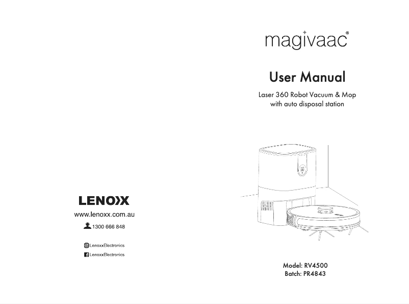 Image de la première page du manuel de l'appareil RV4500