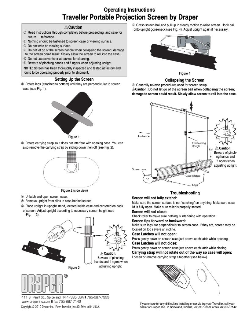 Page 1 de la notice Manuel utilisateur Draper Traveller