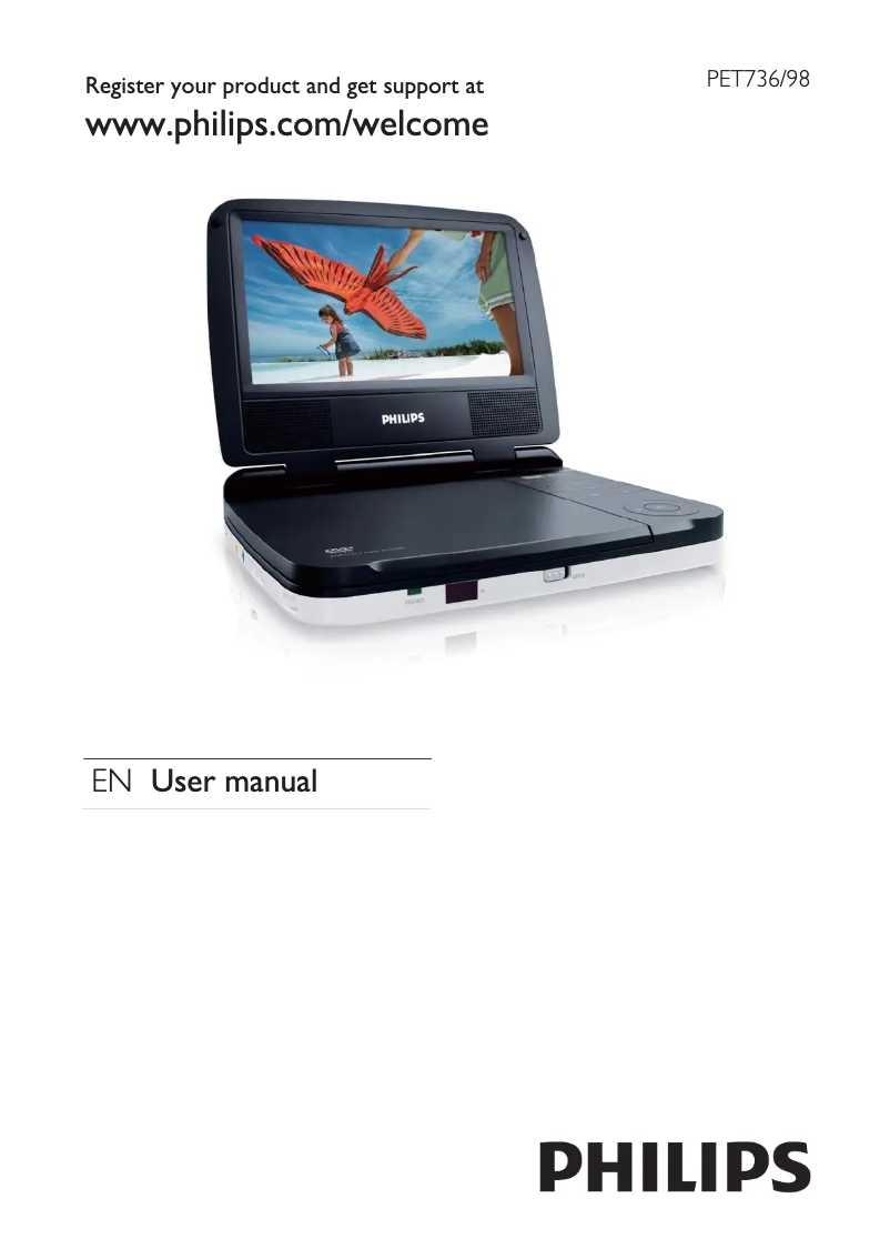 Page 1 of the manual User Manual Philips PET736