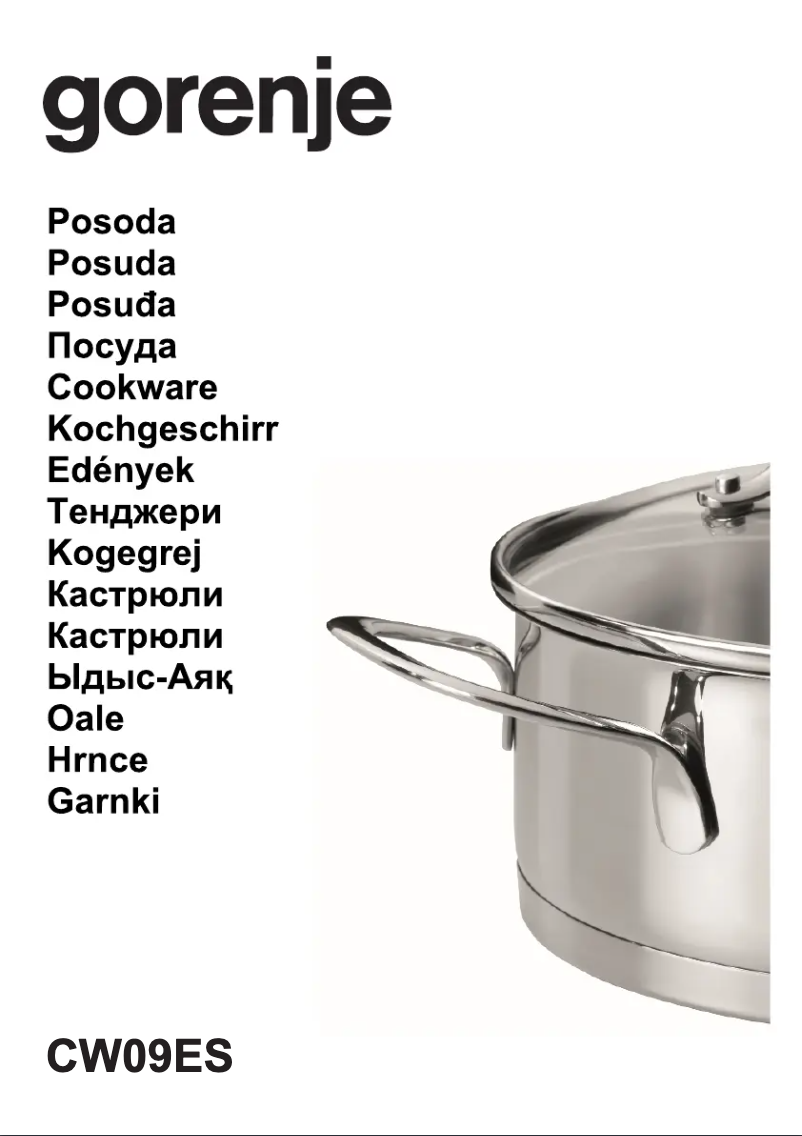 Page n°1 - Manuel utilisateur Gorenje CW09ES
