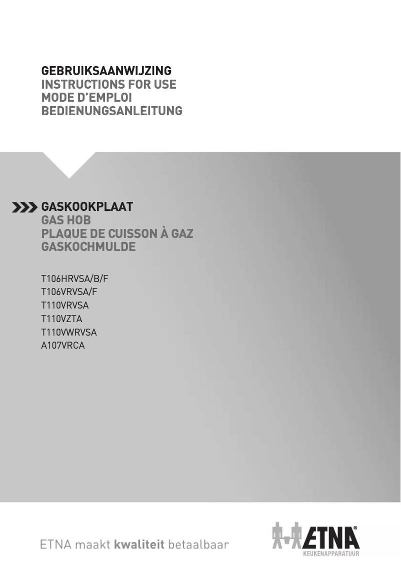 Page 1 de la notice Mode d'emploi Etna T106HRVSF