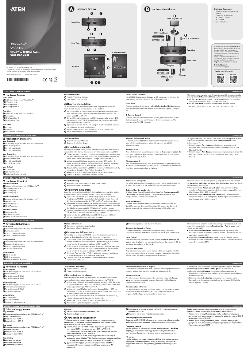 Page 1 of the manual User Manual ATen VS381B