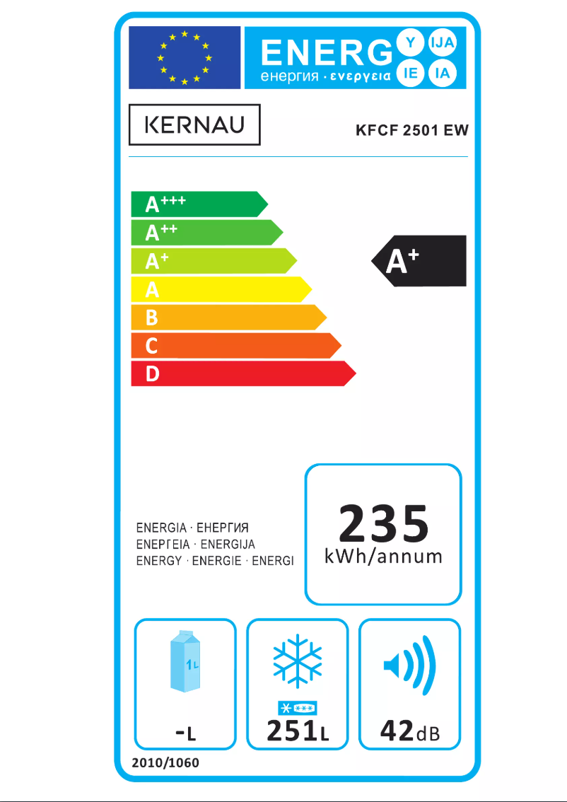 Page n°1 - Manuel utilisateur Kernau KFCF 2501 EW